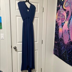 Elegant Navy Blue Maxi Dress